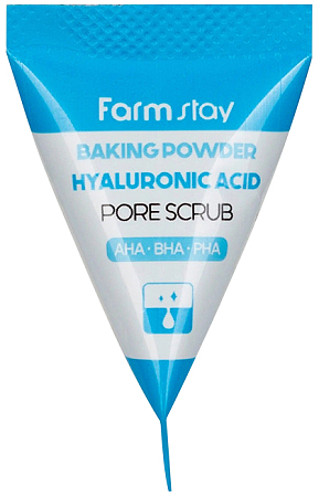 FarmStay~Содовый скраб для очистки пор с гиалуроновой кислотой~Baking Powder Hyaluronic Acid Scrub